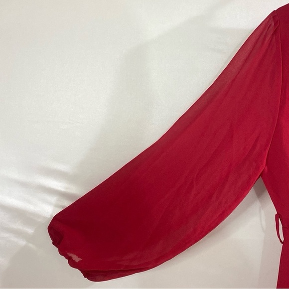 Jillumi Women's 8 Red Long Sleeve Dress - Picture 7 of 13